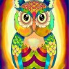 Colorful Bohemian Owl Paint By Numbers