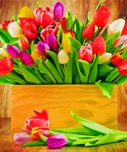 Colorful Tulip Bouquet Paint By Numbers
