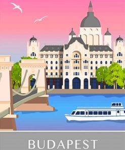 Colorful Budapest Illustrations Paint By Numbers