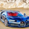 Blue Bugatti Chiron Car Paint By Numbers