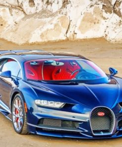 Blue Bugatti Chiron Car Paint By Numbers