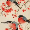 Charming Bullfinch Garden Paint By Numbers