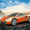 Orange Sports Car Kit Paint By Numbers