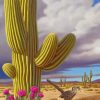 Cactus Flowers and Birds Saguaro Paint By Numbers
