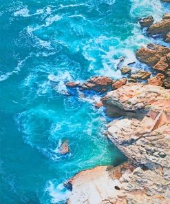 Blue Ocean Waves Paint By Numbers