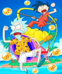 Dragon Ball Meets Rick And Morty Paint By Numbers