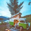 Romantic Camping Van Paint By Numbers