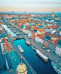 Scenic Canal in Riga Paint By Numbers