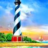 Cape Hatteras Lighthouse Scene Paint By Numbers