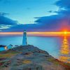 Cape Spear Golden Sunset Paint By Numbers