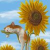 Sleepy Cat Sunflower Bliss Paint By Numbers
