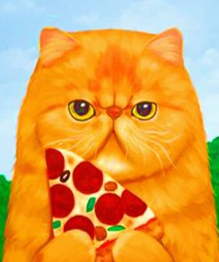 Cat Pizza Party Paint By Numbers