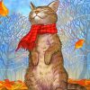 Autumn Cat Nature Paint By Numbers