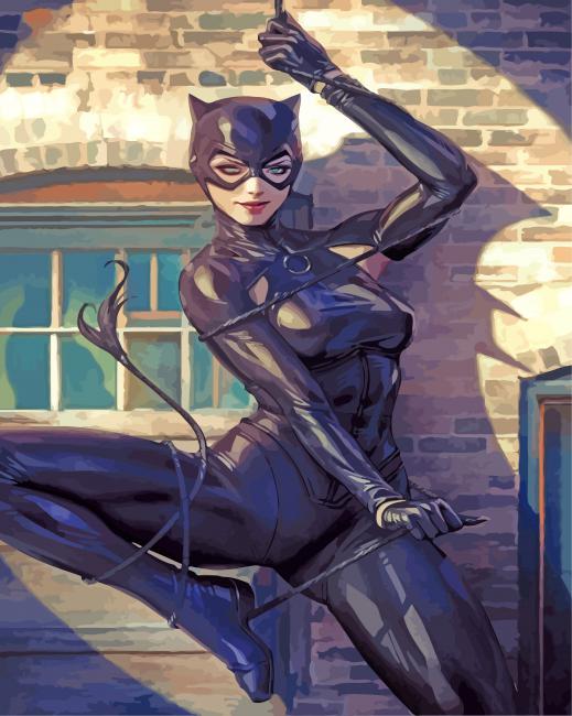 Final Catwoman Heroes Painting