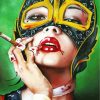 Cat Woman Smoking Paint By Numbers
