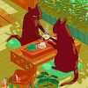 Charming Cats in Tea Time Paint By Numbers