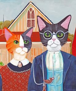 Romantic Cat Couple Paint By Numbers