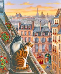 Parisian Cats Paint By Numbers