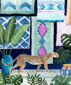 Moroccan Cheetah Portrait Paint By Numbers