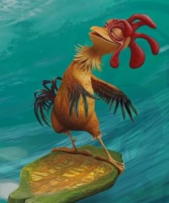 Rooster Surfing Adventure Paint By Numbers