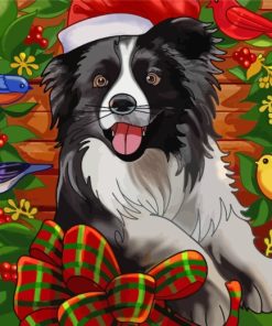 Festive Dog Holiday Paint By Numbers