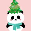 Christmas Panda Painting Kit Paint By Numbers