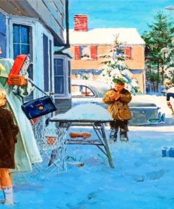 Vintage Christmas Snow Paint By Numbers