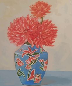 Pink Chrysanthemums Paint By Numbers