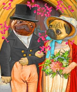 Romantic Pug Paint By Numbers