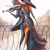 Violinist Serenading Woman Paint By Numbers