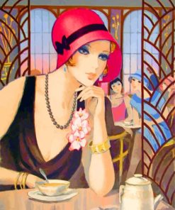 Deco Lady Coffee Moment Paint By Numbers