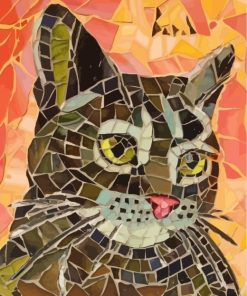 Collage Cat Mosaic Paint By Numbers