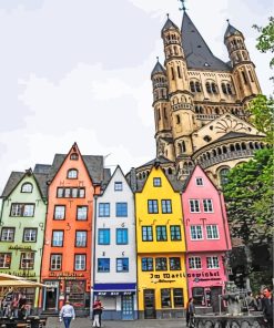 Cologne City Buildings Paint By Numbers