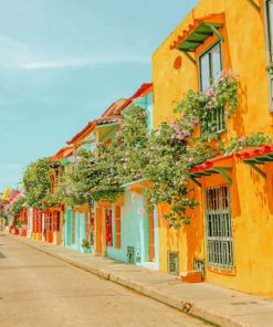 Colombia Streets in Color Paint By Numbers