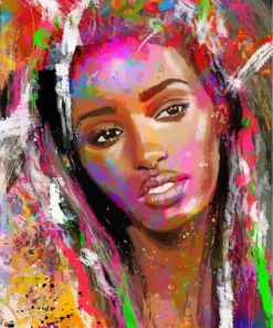 Colorful Black Woman Portrait Paint By Numbers