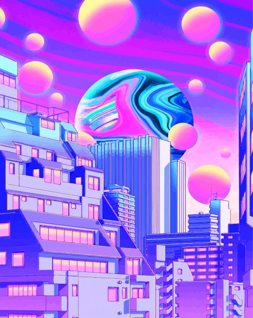 Finalizing the artwork of Colorful Bubble Illustrations Paint By Numbers