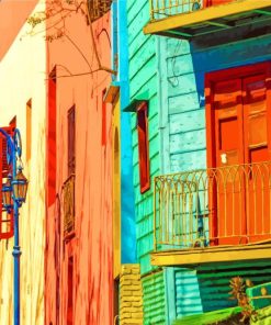 Colorful La Boca Argentina Paint By Numbers