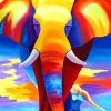 Colorful Bull Elephant Paint By Numbers