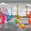 Colorful Flamingos Birds Paint By Numbers