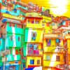 Colorful Favela Brazil Paint By Numbers