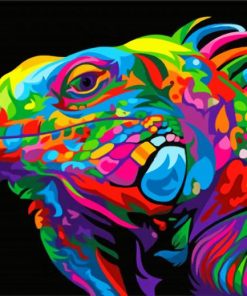 Colorful Iguana Masterpiece Paint By Numbers