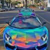 Blue Lamborghini Car Paint By Numbers