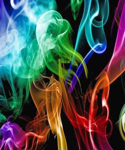 Colorful Abstract Smoke Paint By Numbers