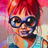 Colorful Girls Glasses Paint By Numbers