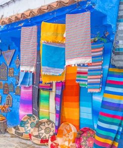 Moroccan Souk Colorful Rugs Paint By Numbers