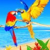 Colorful Parrots in Nature Paint By Numbers