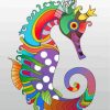 Colorful Seahorse Ocean Life Paint By Numbers