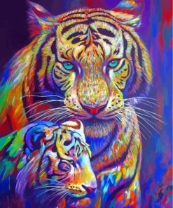 Vibrant Panthera Tigers Paint By Numbers