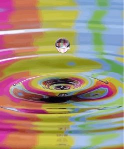 Colorful Water Drop Aesthetic Paint By Numbers