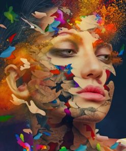 Colorful Woman Painting Experience Paint By Numbers